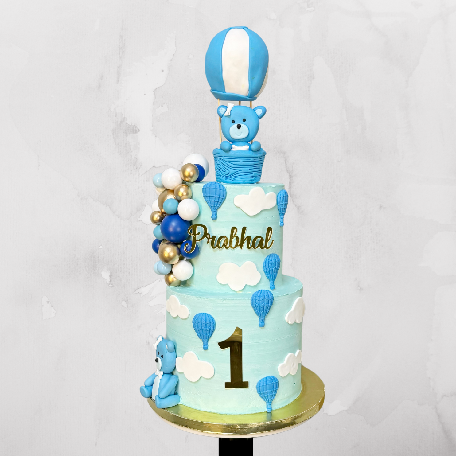 Blue Hot Air Balloon Cake